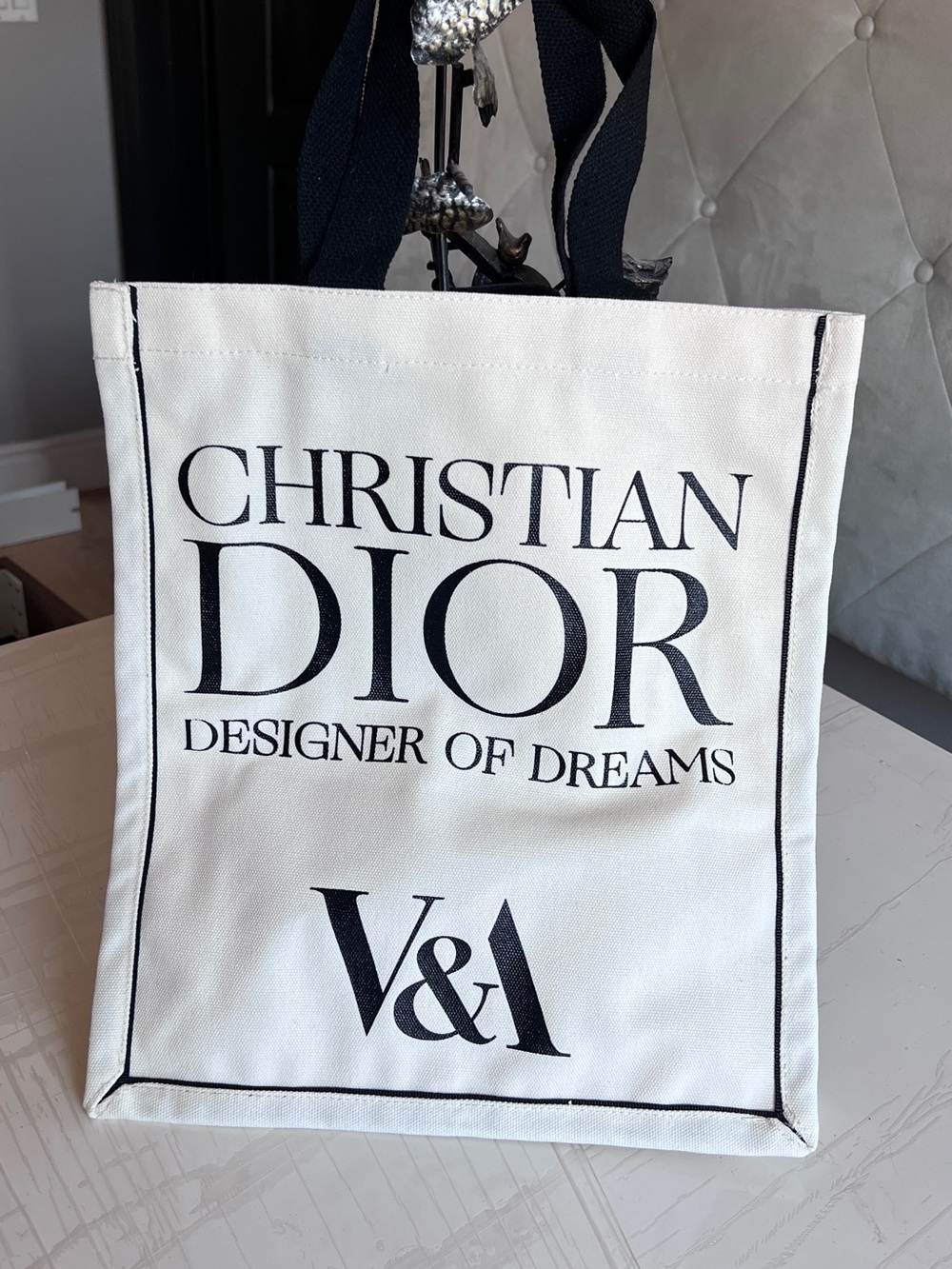 New! Christian Dior V&A Canvas Cosmetic Beauty Tote Bag